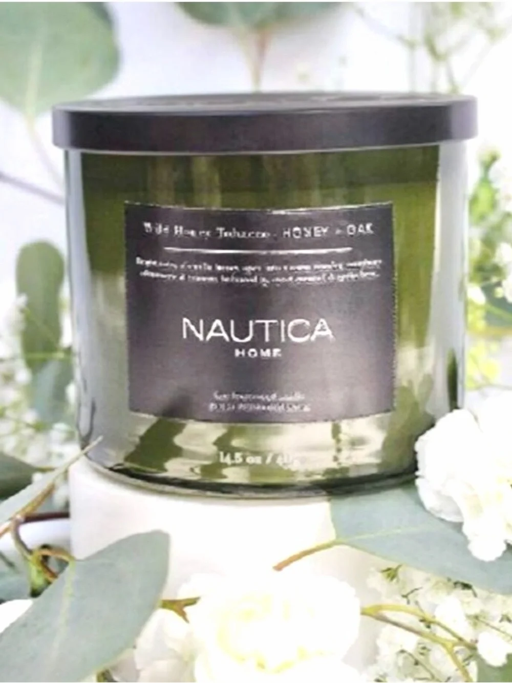 Nautica 3-wick Wild Honey Vanilla Amber masculine candle new